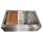 Nantucket Sinks Prepstation 33" Single Bowl Undermount Stainless Steel Brushed Satin Kitchen Sink