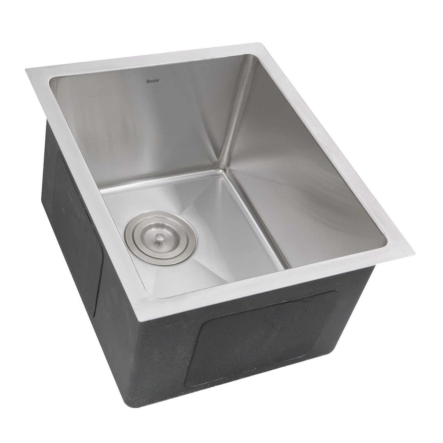 Nantucket Sinks Pro Series 15" Rectangle Undermount Brushed Satin 304 Stainless Steel Single Bowl Small Radius Bar/Prep Sink
