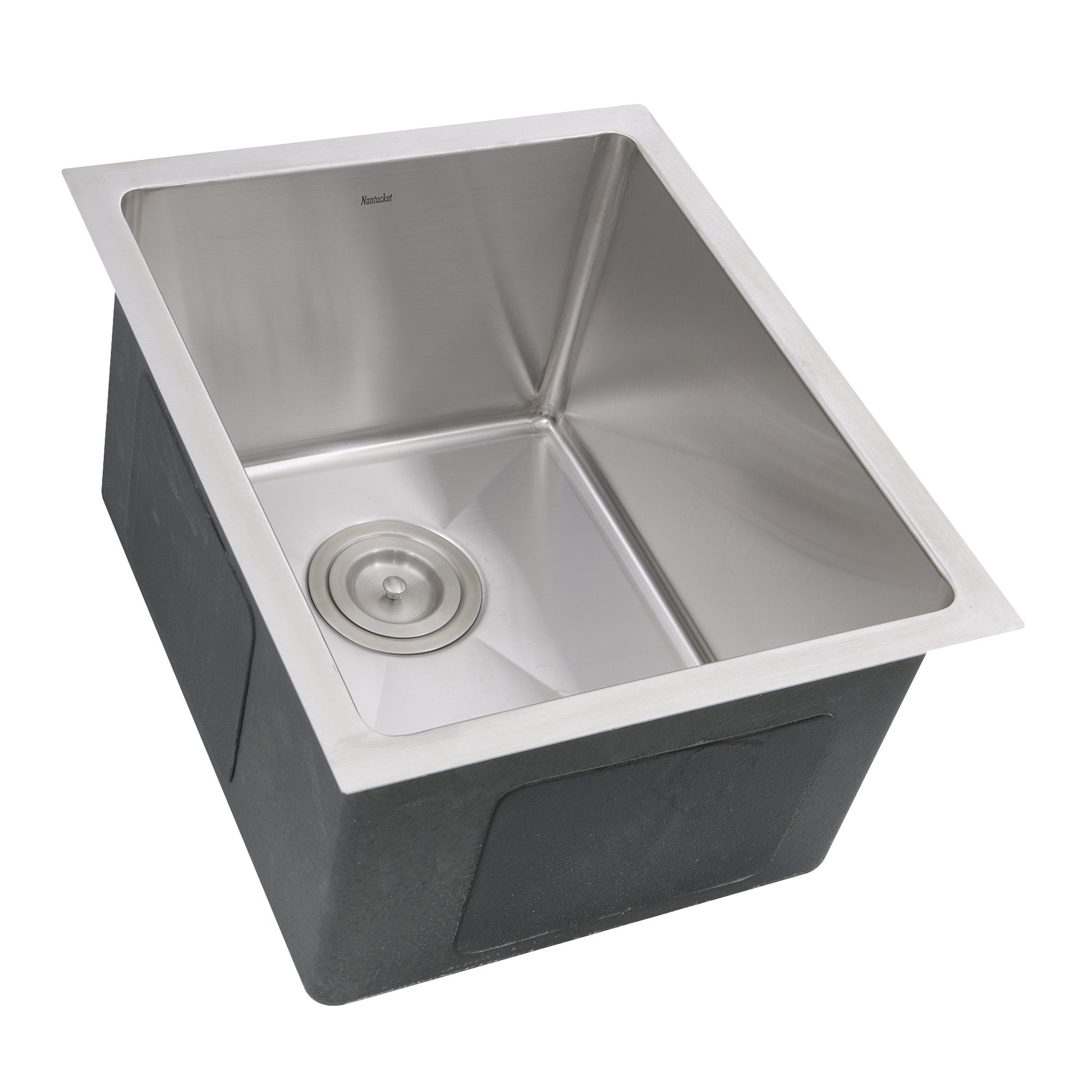 Nantucket Sinks Pro Series 15" Rectangle Undermount Brushed Satin 304 Stainless Steel Single Bowl Small Radius Bar/Prep Sink