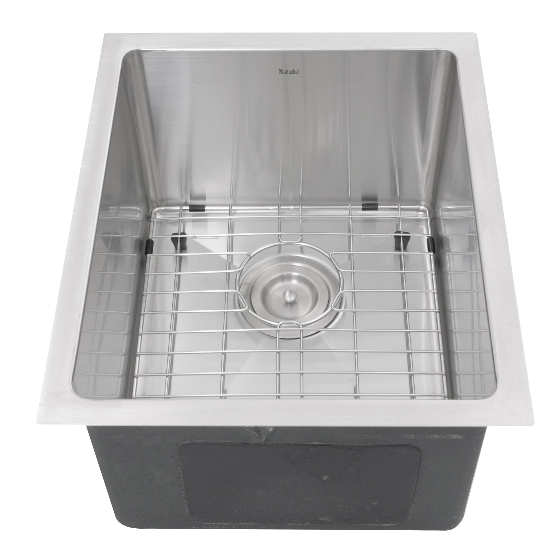Nantucket Sinks Pro Series 15" Rectangle Undermount Brushed Satin 304 Stainless Steel Single Bowl Small Radius Bar/Prep Sink