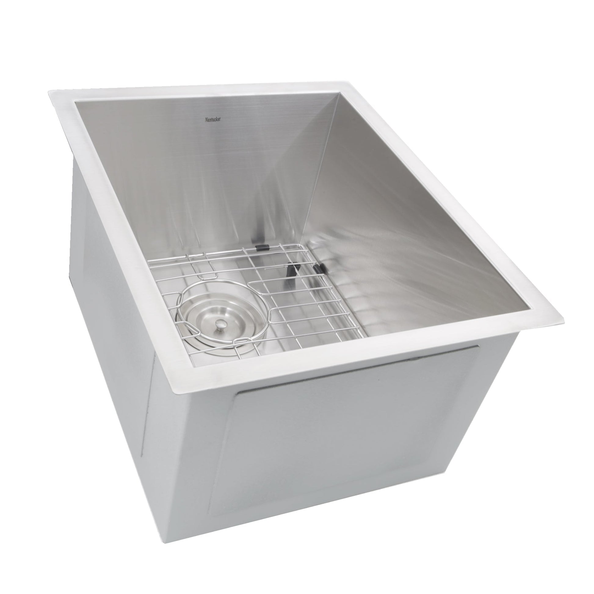Nantucket Sinks Pro Series 15" Rectangle Undermount Brushed Satin 304 Stainless Steel Single Bowl Zero Radius Bar/Prep Sink
