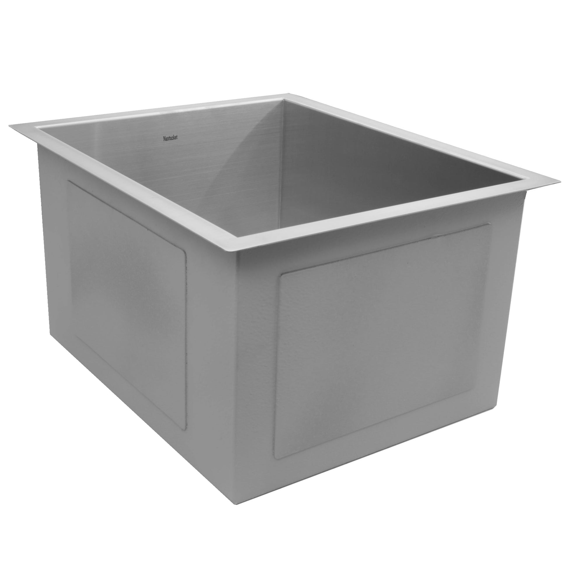 Nantucket Sinks Pro Series 15" Rectangle Undermount Brushed Satin 304 Stainless Steel Single Bowl Zero Radius Bar/Prep Sink