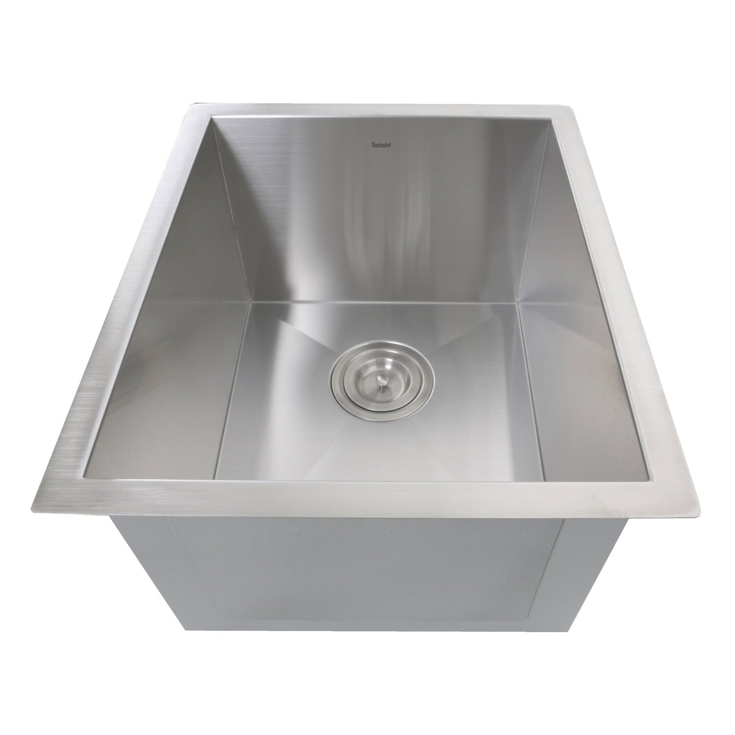Nantucket Sinks Pro Series 15" Rectangle Undermount Brushed Satin 304 Stainless Steel Single Bowl Zero Radius Bar/Prep Sink