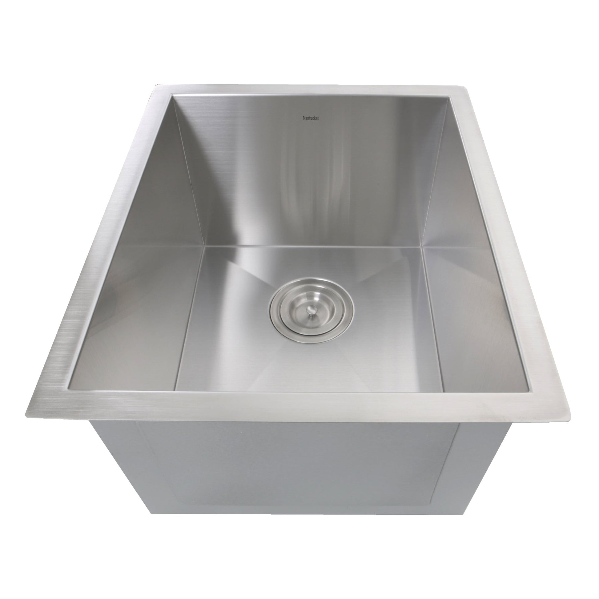Nantucket Sinks Pro Series 15" Rectangle Undermount Brushed Satin 304 Stainless Steel Single Bowl Zero Radius Bar/Prep Sink