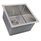 Nantucket Sinks Pro Series 15" Square Undermount Brushed Satin 304 Stainless Steel Single Bowl Small Radius Bar/Prep Sink