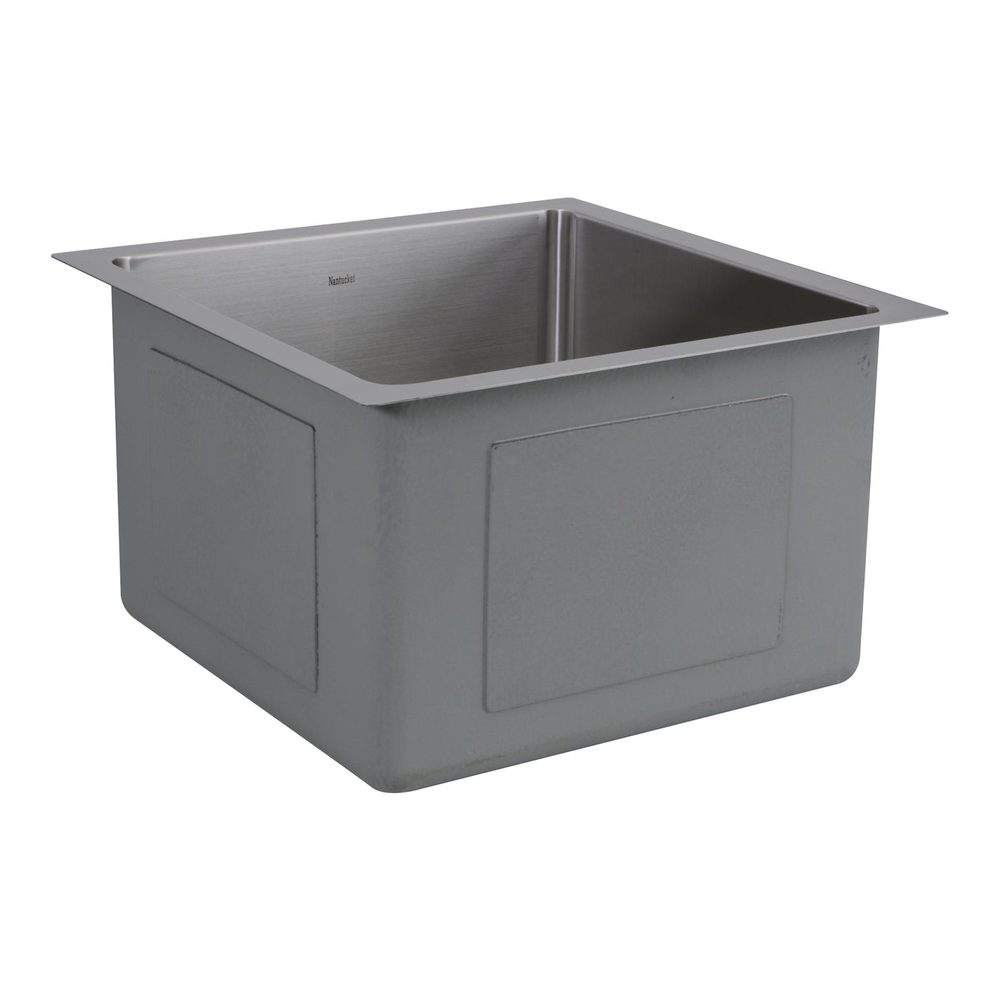 Nantucket Sinks Pro Series 15" Square Undermount Brushed Satin 304 Stainless Steel Single Bowl Small Radius Bar/Prep Sink