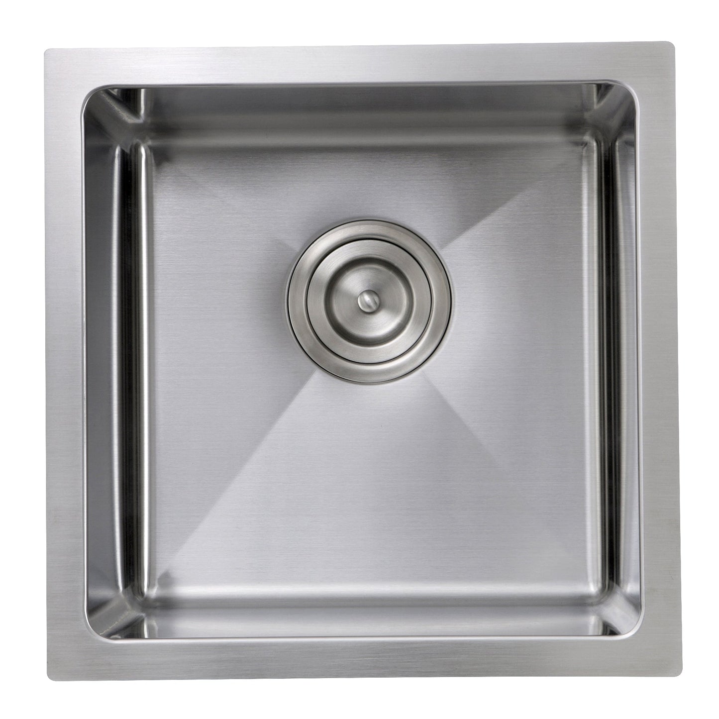 Nantucket Sinks Pro Series 15" Square Undermount Brushed Satin 304 Stainless Steel Single Bowl Small Radius Bar/Prep Sink