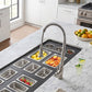 Nantucket Sinks Pro Series 18" Prep Station Black HDPE With Stainless Bins Condiment Server