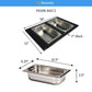 Nantucket Sinks Pro Series 18" Prep Station Black HDPE With Stainless Bins Set of 2 Rectangular Condiment Servers