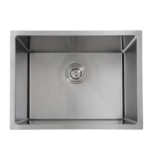 Nantucket Sinks Pro Series 23" Rectangle Undermount Brushed Satin 304 Stainless Steel Single Bowl Small Radius Utility/Laundry Sink