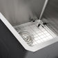 Nantucket Sinks Pro Series 23" Rectangle Undermount Brushed Satin Silver 304 Stainless Steel Single Bowl Small Radius Corners Kitchen Sink