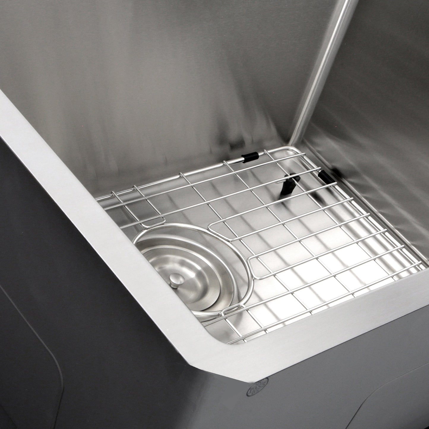Nantucket Sinks Pro Series 23" Rectangle Undermount Brushed Satin Silver 304 Stainless Steel Single Bowl Small Radius Corners Kitchen Sink