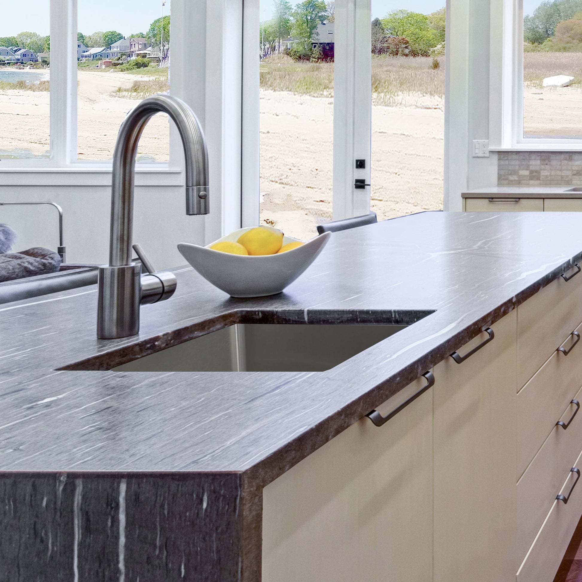 Nantucket Sinks Pro Series 23" Rectangle Undermount Brushed Satin Silver 304 Stainless Steel Single Bowl Small Radius Corners Kitchen Sink