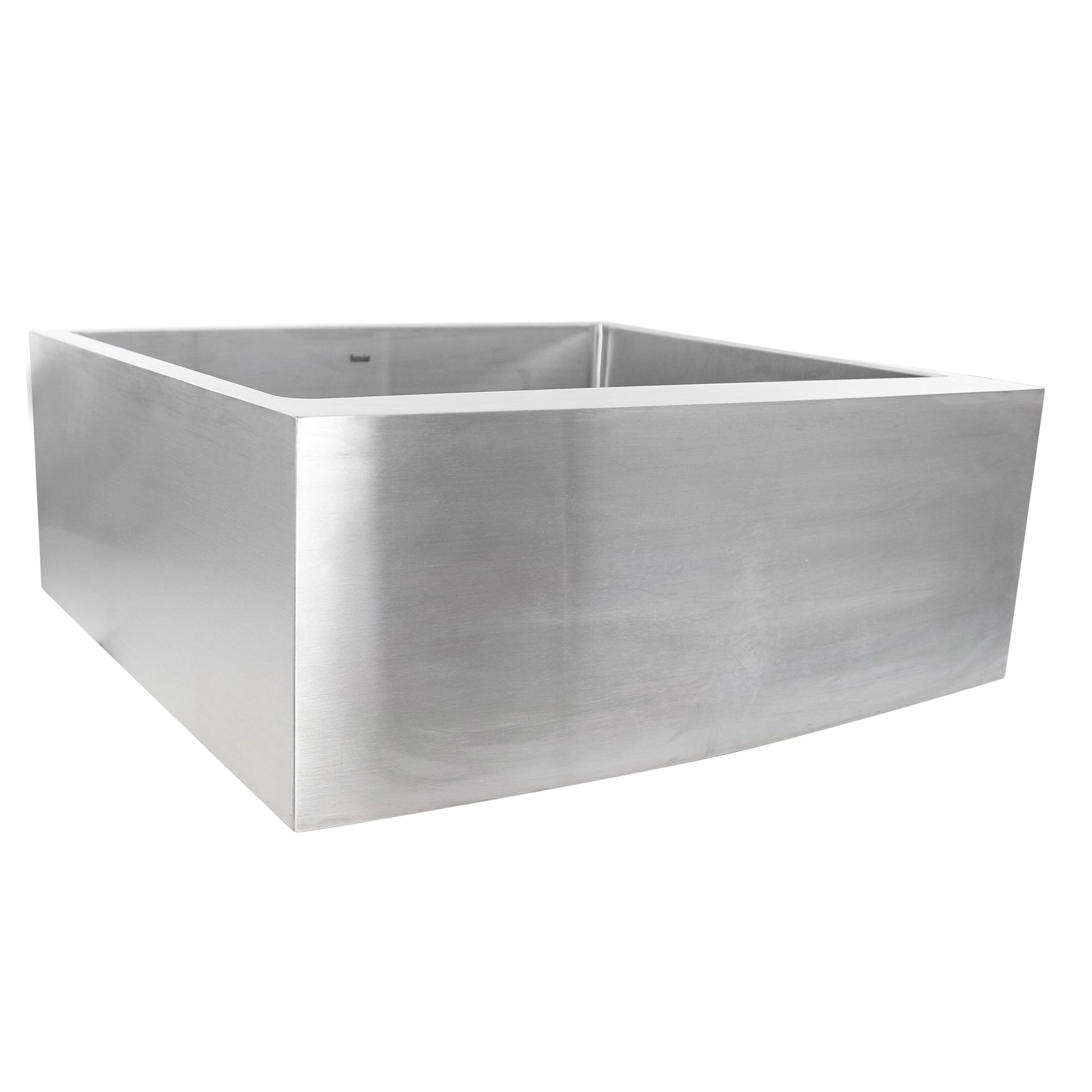 Nantucket Sinks Pro Series 24" Rectangle Undermount Brushed Satin Silver 304 Stainless Steel Single Bowl Farmhouse Apron Kitchen Sink