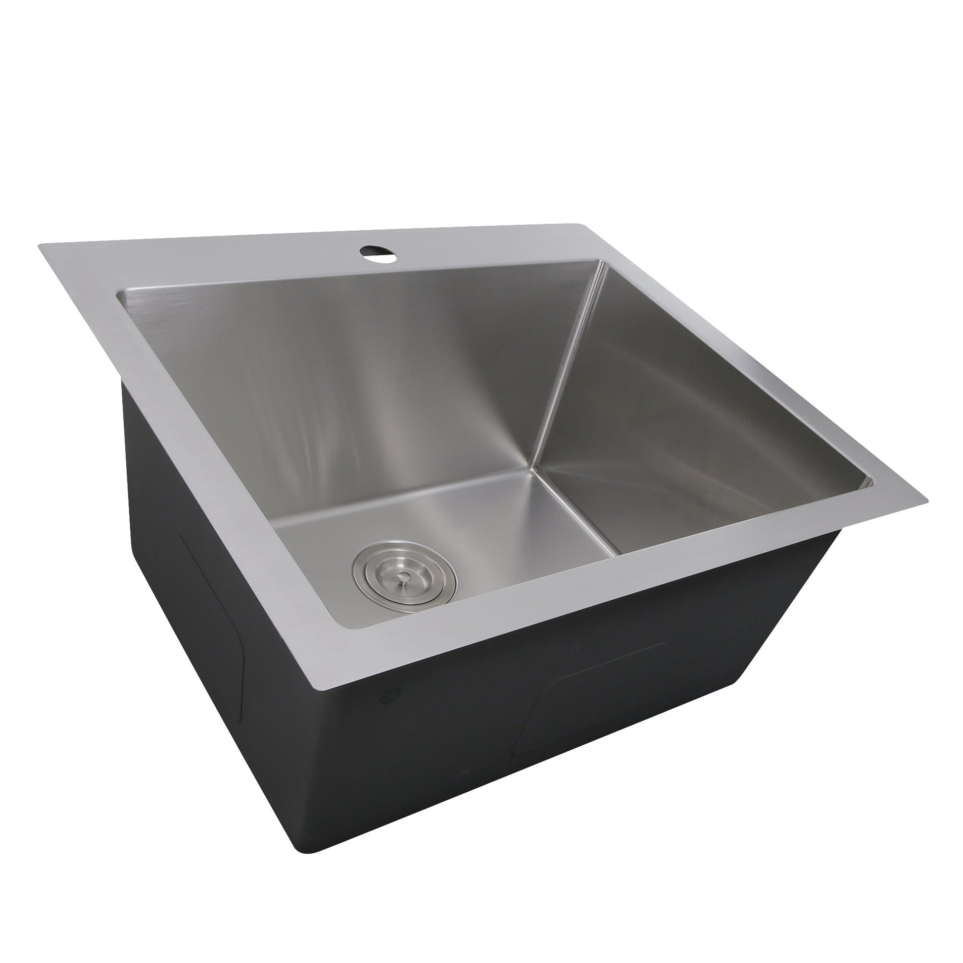 Nantucket Sinks Pro Series 25" Rectangle Topmount Brushed Satin 304 Stainless Steel Single Bowl Small Radius Laundry Sink