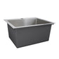 Nantucket Sinks Pro Series 25" Rectangle Topmount Brushed Satin 304 Stainless Steel Single Bowl Small Radius Laundry Sink