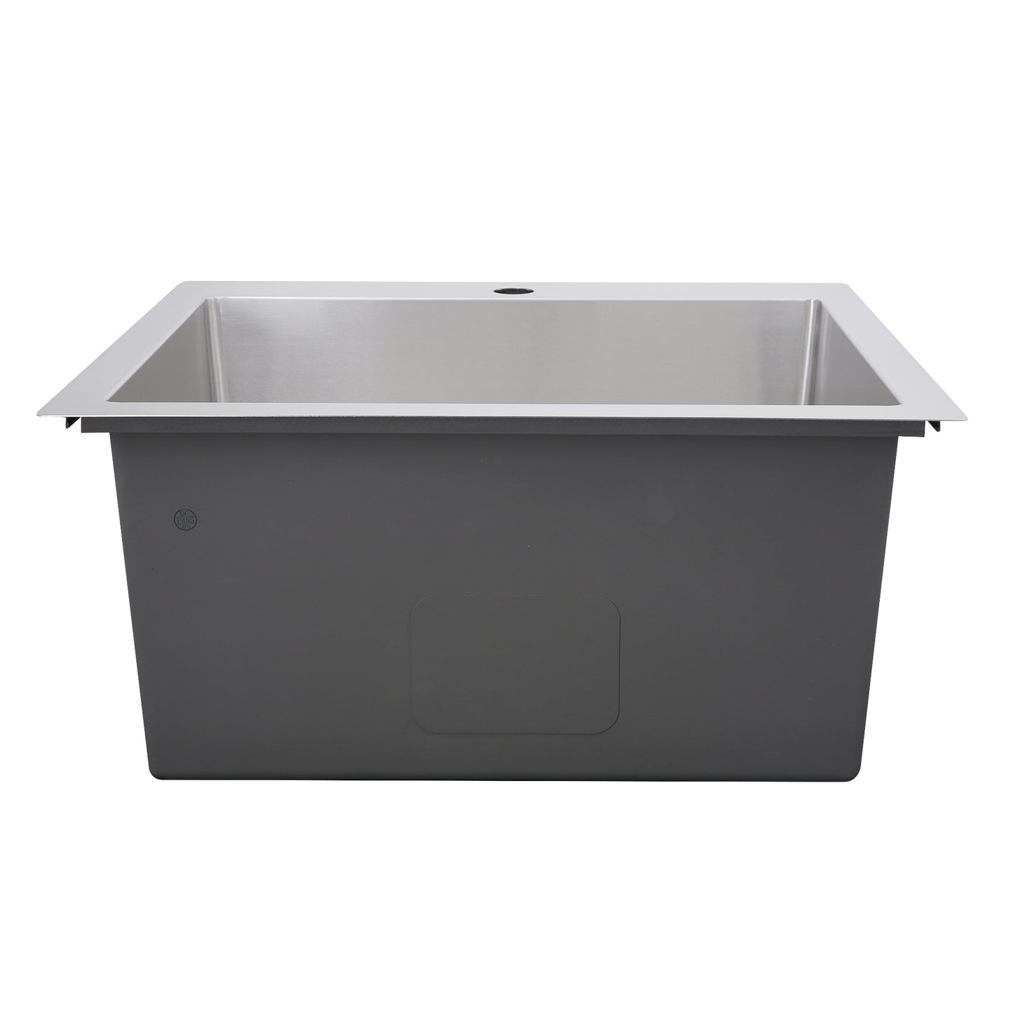 Nantucket Sinks Pro Series 25" Rectangle Topmount Brushed Satin 304 Stainless Steel Single Bowl Small Radius Laundry Sink