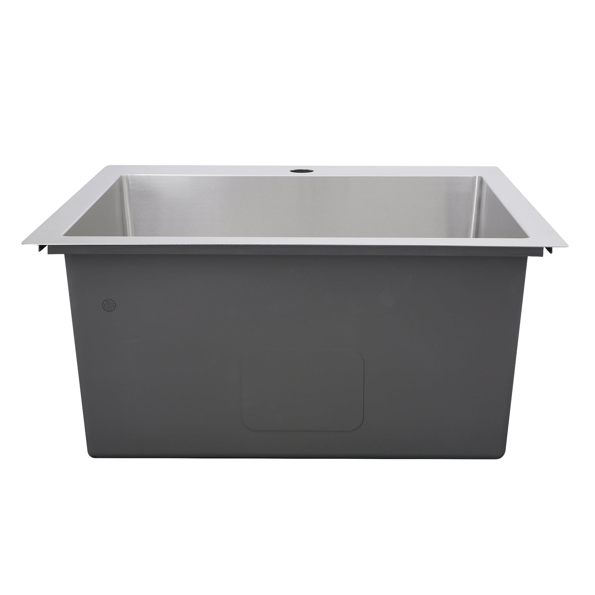Nantucket Sinks Pro Series 25" Rectangle Topmount Brushed Satin 304 Stainless Steel Single Bowl Small Radius Laundry Sink