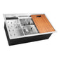 Nantucket Sinks Pro Series 28" Rectangle Undermount Brushed Satin 304 Stainless Steel Single Bowl Kitchen Sink