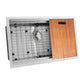 Nantucket Sinks Pro Series 28" Rectangle Undermount Brushed Satin 304 Stainless Steel Single Bowl Kitchen Sink