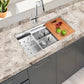Nantucket Sinks Pro Series 28" Rectangle Undermount Brushed Satin 304 Stainless Steel Single Bowl Kitchen Sink
