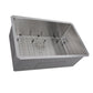 Nantucket Sinks Pro Series 28" Rectangle Undermount Brushed Satin Silver 304 Stainless Steel Single Bowl Small Radius Corners Kitchen Sink