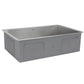 Nantucket Sinks Pro Series 28" Rectangle Undermount Brushed Satin Silver 304 Stainless Steel Single Bowl Zero Radius 8" Deep Kitchen Sink