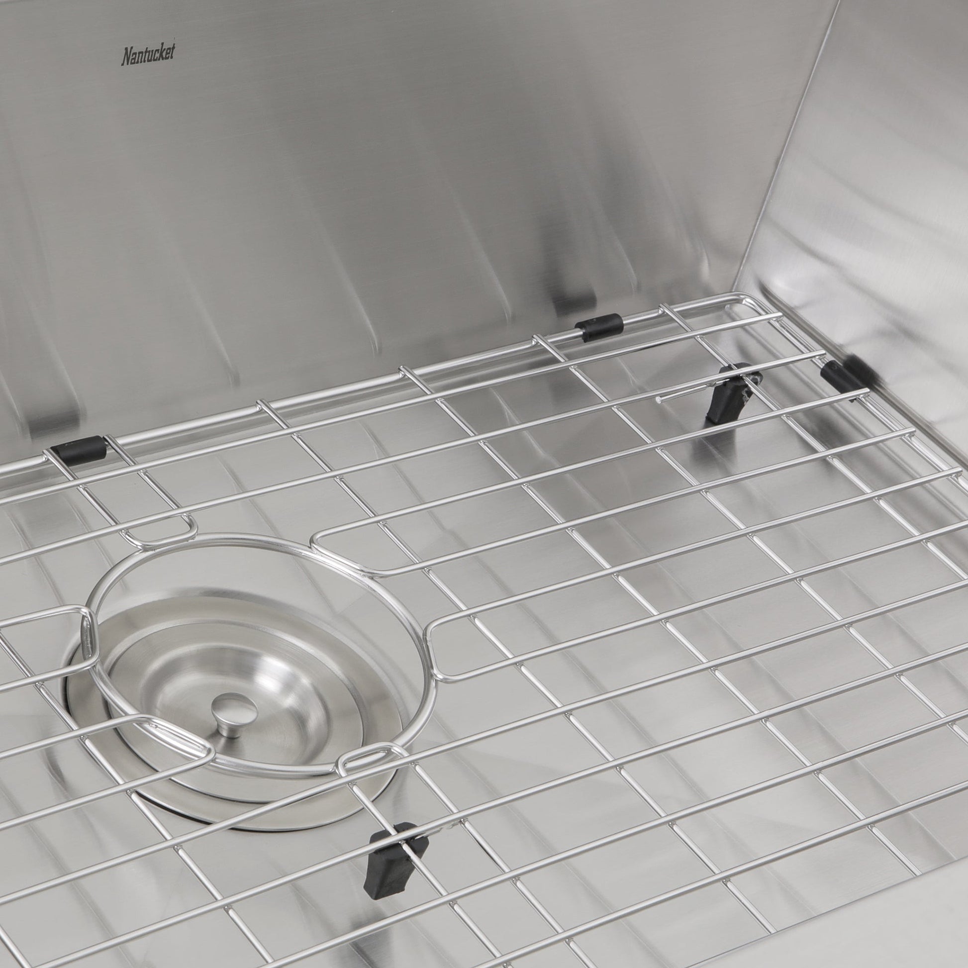 Nantucket Sinks Pro Series 28" Rectangle Undermount Brushed Satin Silver 304 Stainless Steel Single Bowl Zero Radius 8" Deep Kitchen Sink