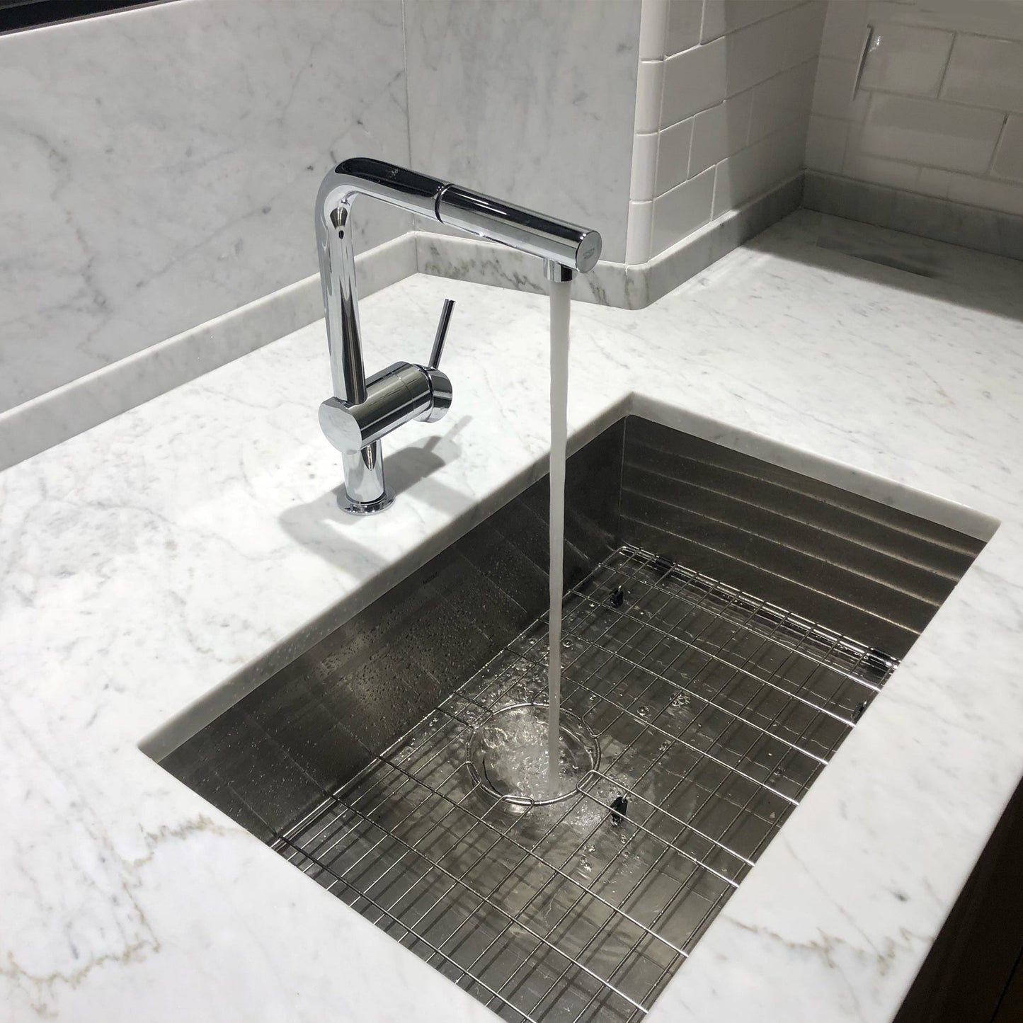 Nantucket Sinks Pro Series 28" Rectangle Undermount Brushed Satin Silver 304 Stainless Steel Single Bowl Zero Radius 8" Deep Kitchen Sink