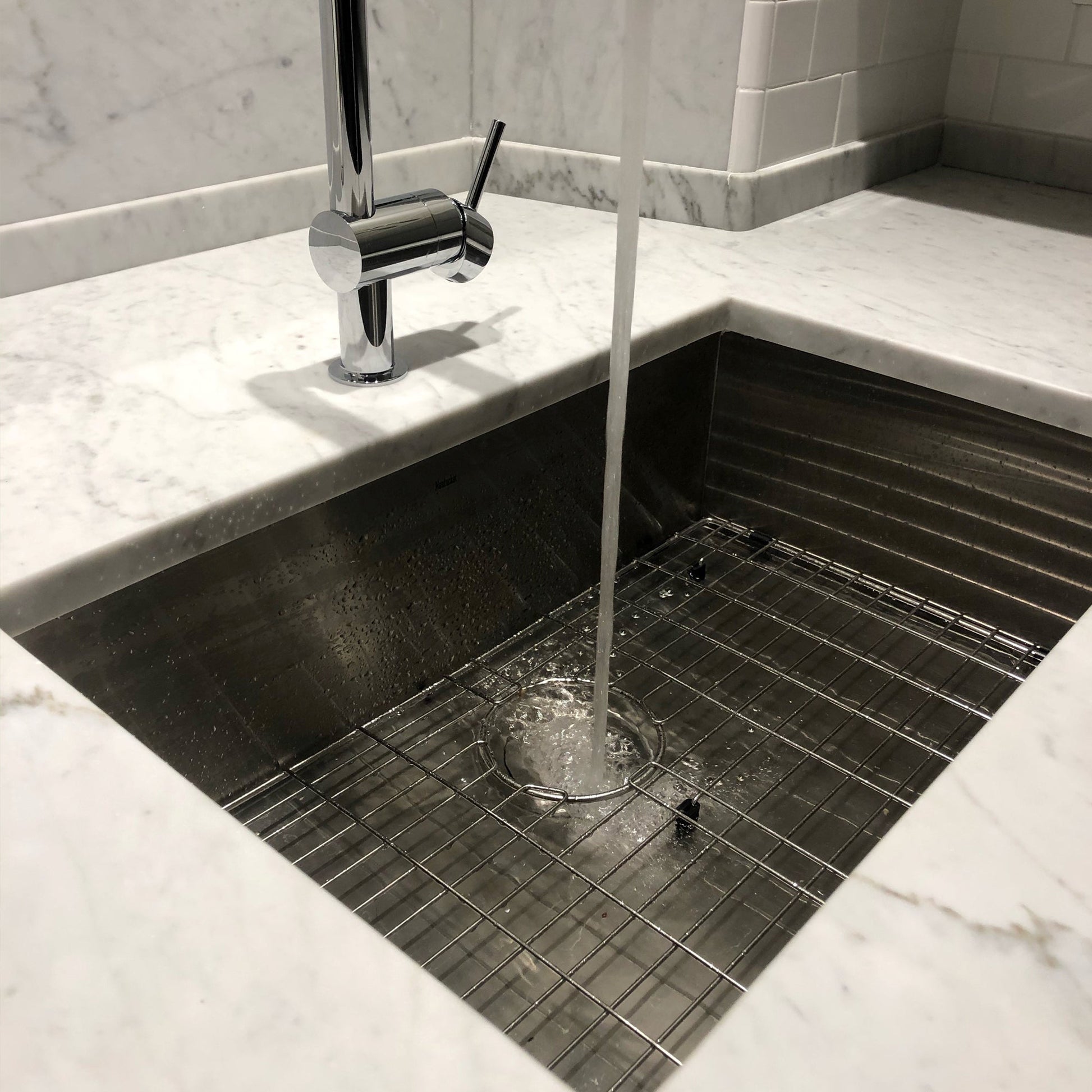 Nantucket Sinks Pro Series 28" Rectangle Undermount Brushed Satin Silver 304 Stainless Steel Single Bowl Zero Radius 8" Deep Kitchen Sink
