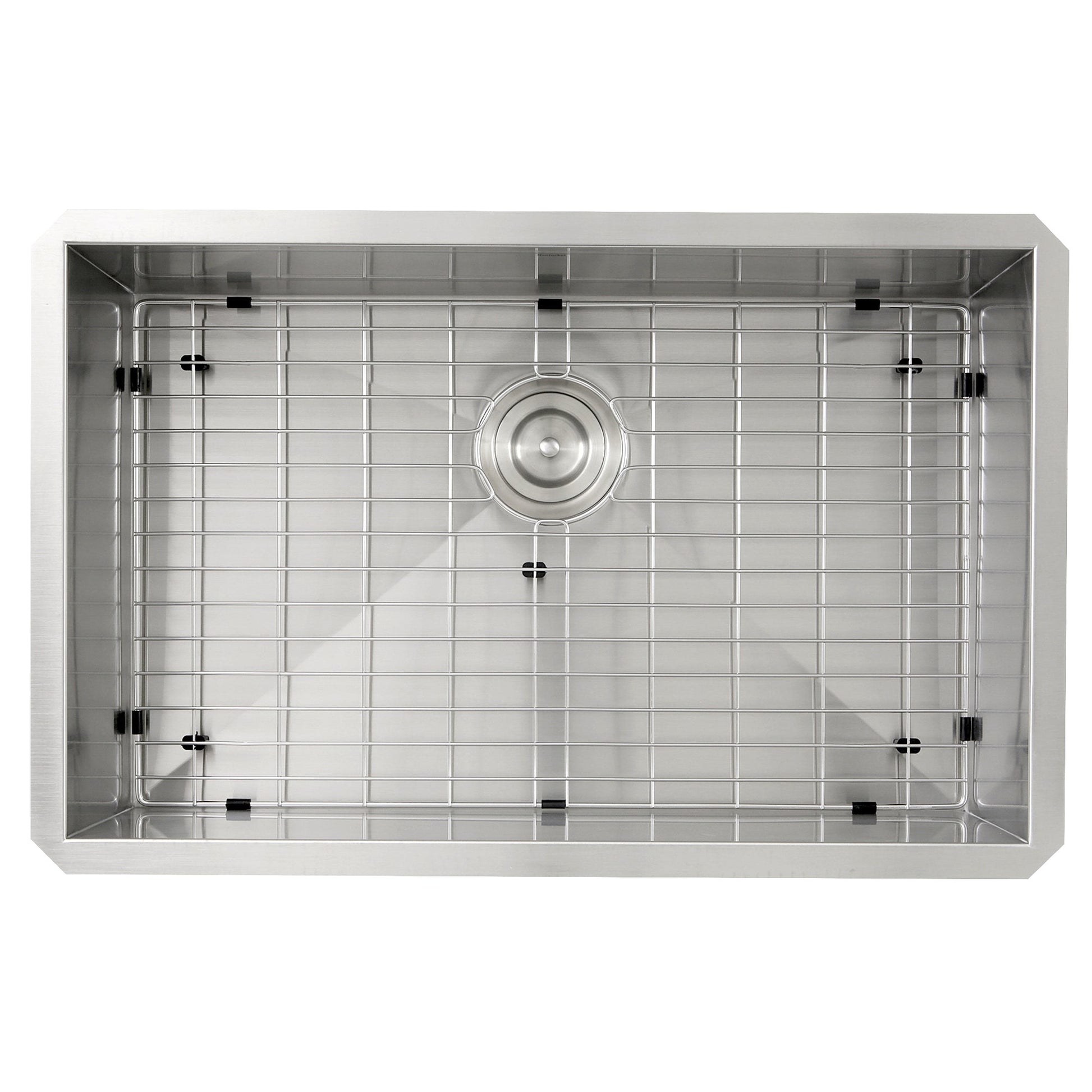 Nantucket Sinks Pro Series 28" Rectangle Undermount Brushed Satin Silver 304 Stainless Steel Single Bowl Zero Radius 8" Deep Kitchen Sink