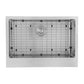 Nantucket Sinks Pro Series 30" Rectangle Undermount Brushed Satin 304 Stainless Steel Single Bowl Patented Design Apron Kitchen Sink