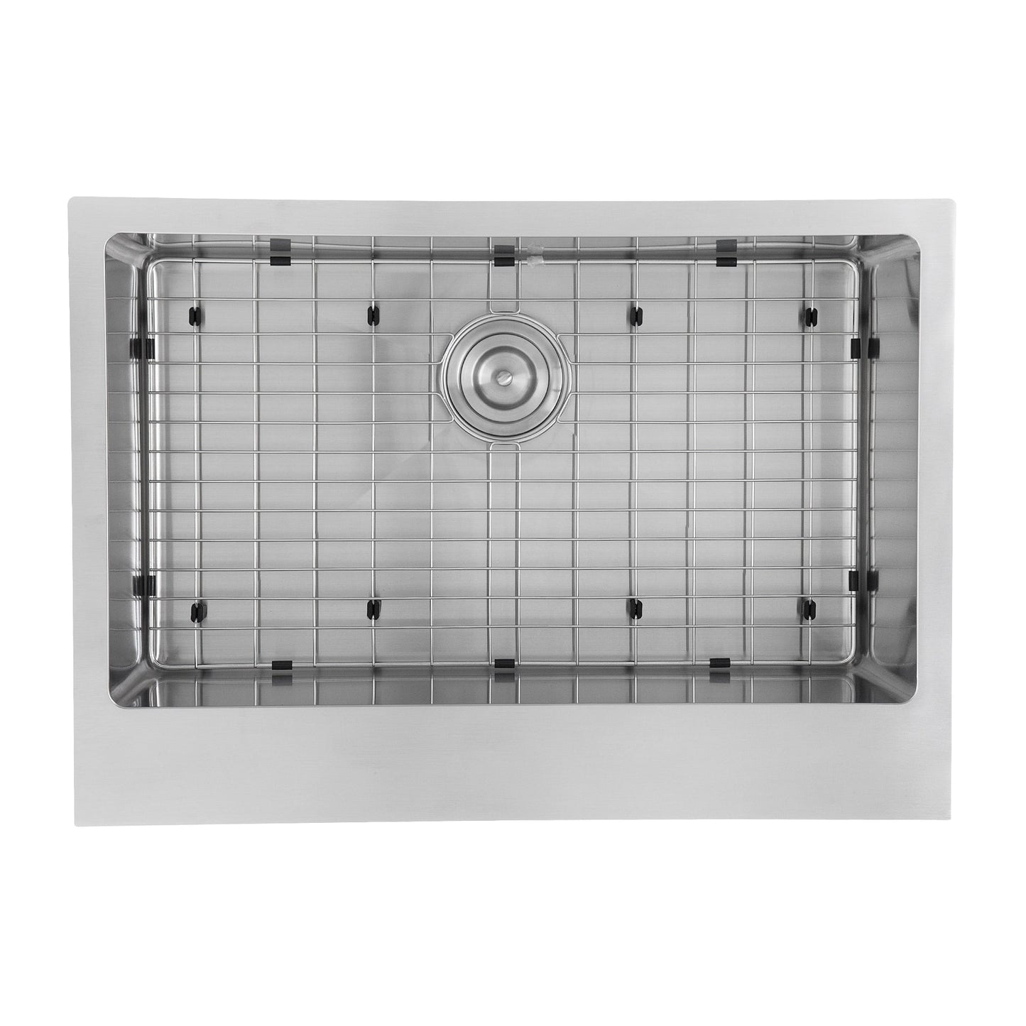 Nantucket Sinks Pro Series 30" Rectangle Undermount Brushed Satin 304 Stainless Steel Single Bowl Patented Design Apron Kitchen Sink