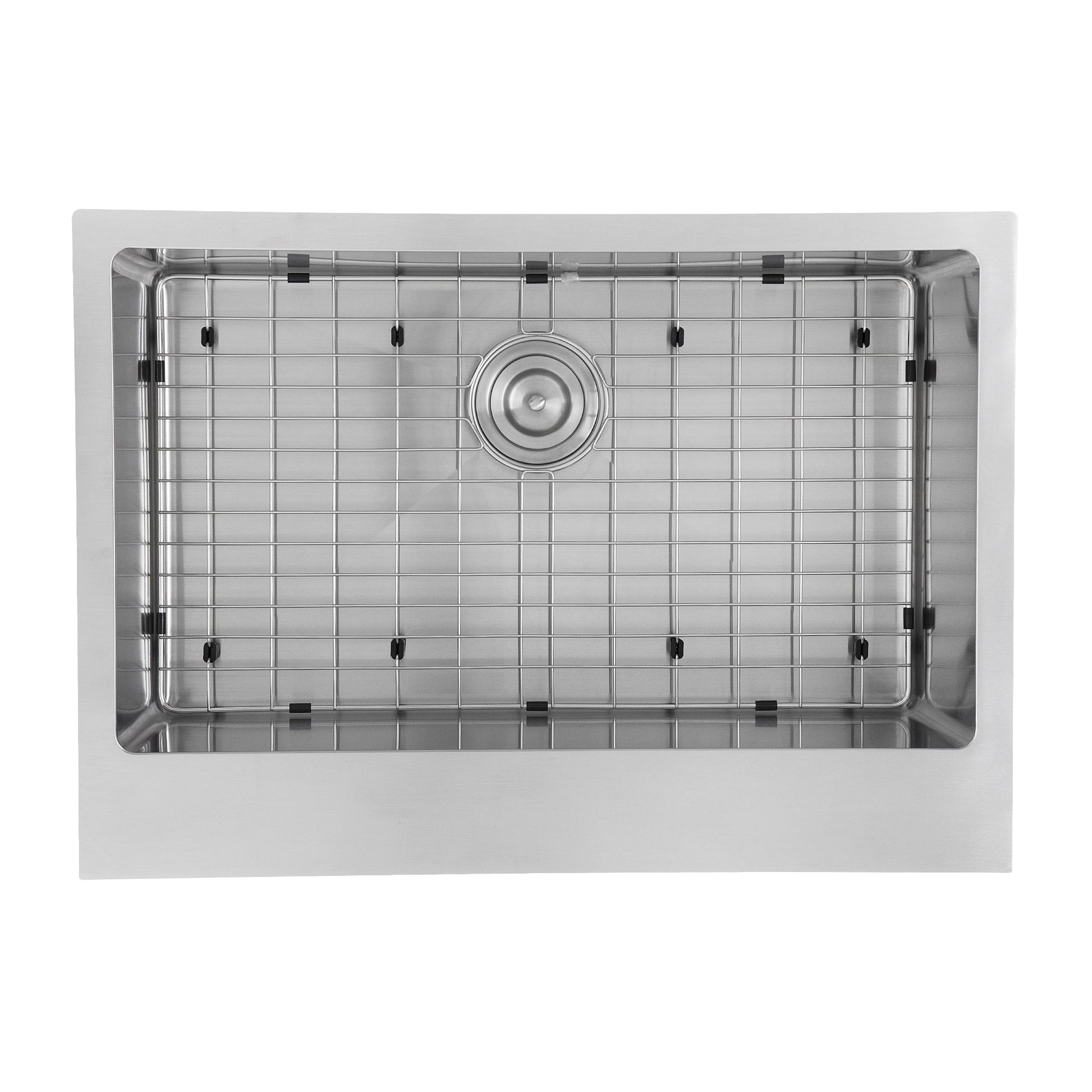 Nantucket Sinks Pro Series 30" Rectangle Undermount Brushed Satin 304 Stainless Steel Single Bowl Patented Design Apron Kitchen Sink