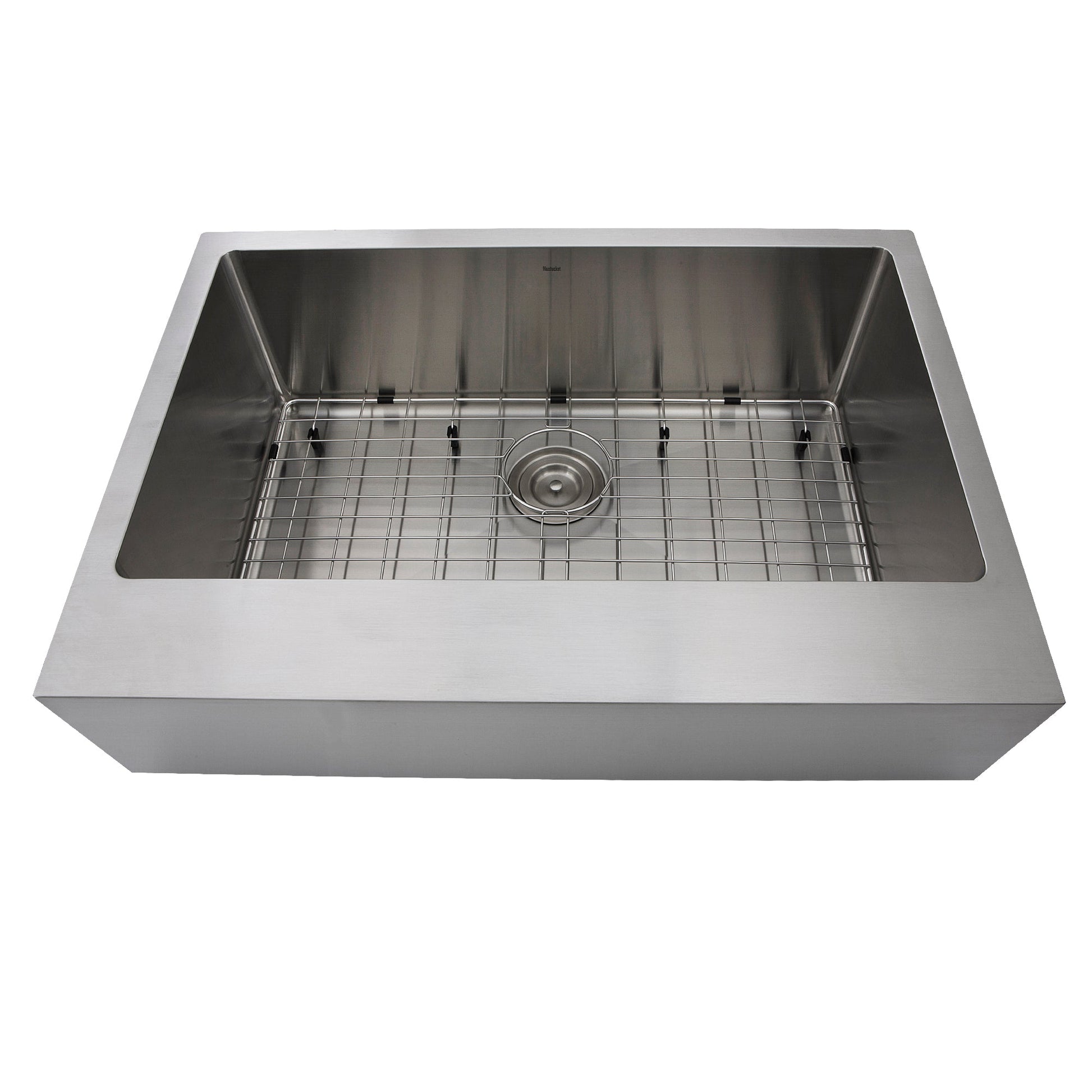 Nantucket Sinks Pro Series 30" Rectangle Undermount Brushed Satin 304 Stainless Steel Single Bowl Patented Design Apron Kitchen Sink