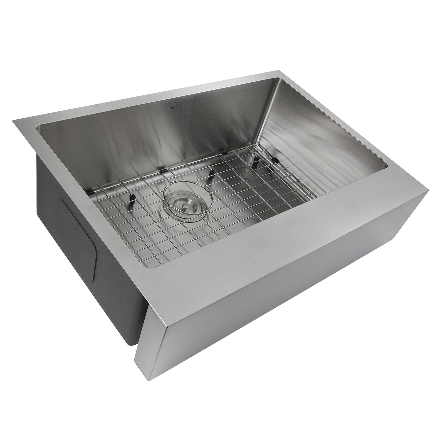 Nantucket Sinks Pro Series 30" Rectangle Undermount Brushed Satin 304 Stainless Steel Single Bowl Patented Design Apron Kitchen Sink