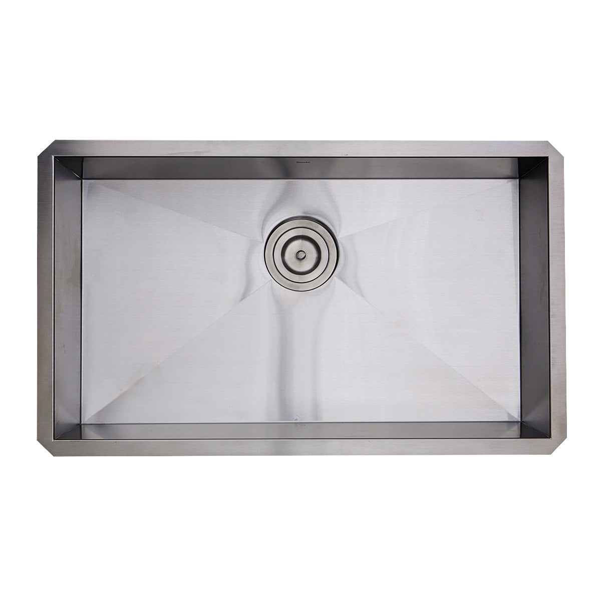 Nantucket Sinks Pro Series 30" Rectangle Undermount Brushed Satin 304 Stainless Steel Single Bowl Zero Radius Kitchen Sink