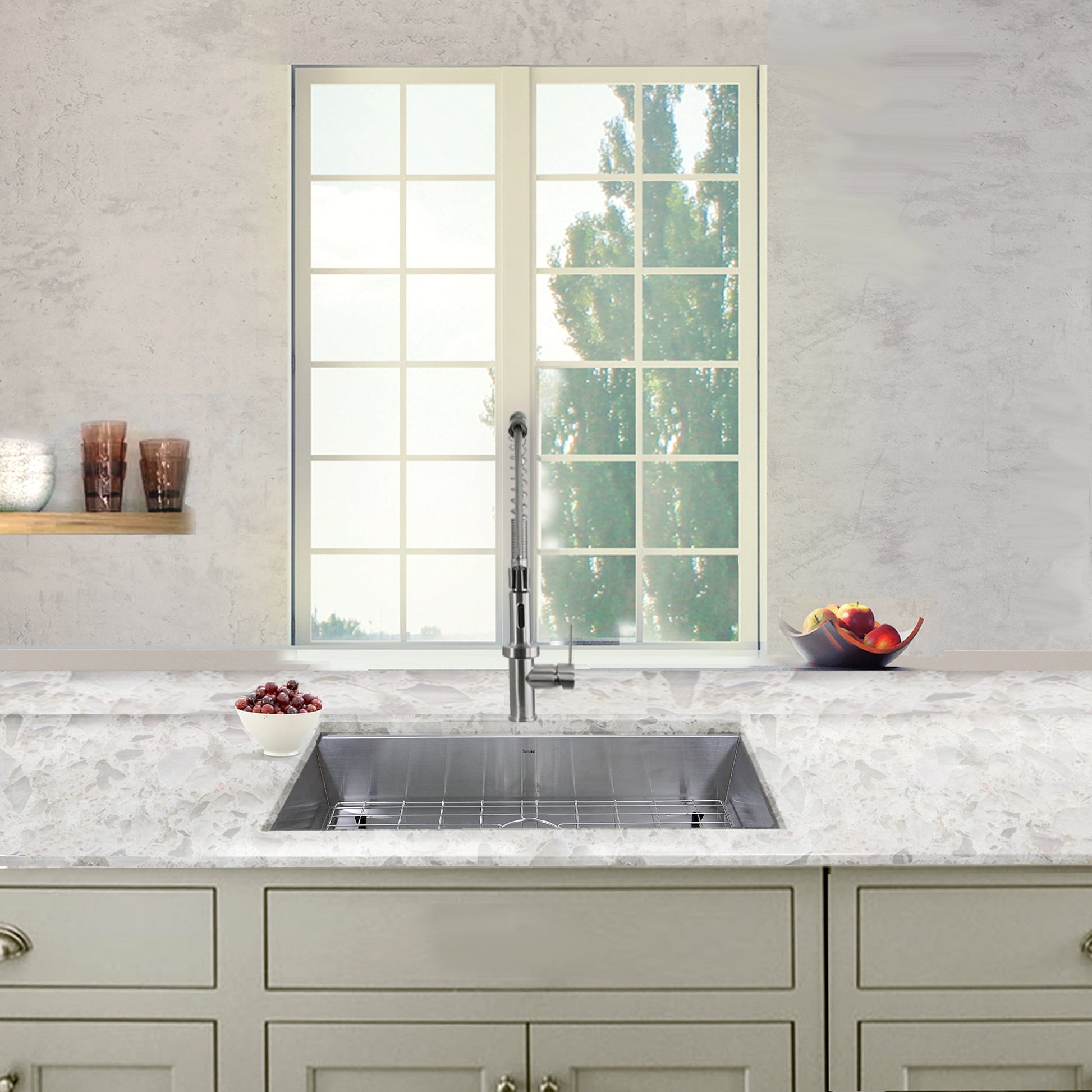Nantucket Sinks Pro Series 30" Rectangle Undermount Brushed Satin 304 Stainless Steel Single Bowl Zero Radius Kitchen Sink