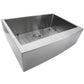 Nantucket Sinks Pro Series 30" Rectangle Undermount Brushed Satin Silver 304 Stainless Steel Single Bowl Farmhouse Apron Kitchen Sink
