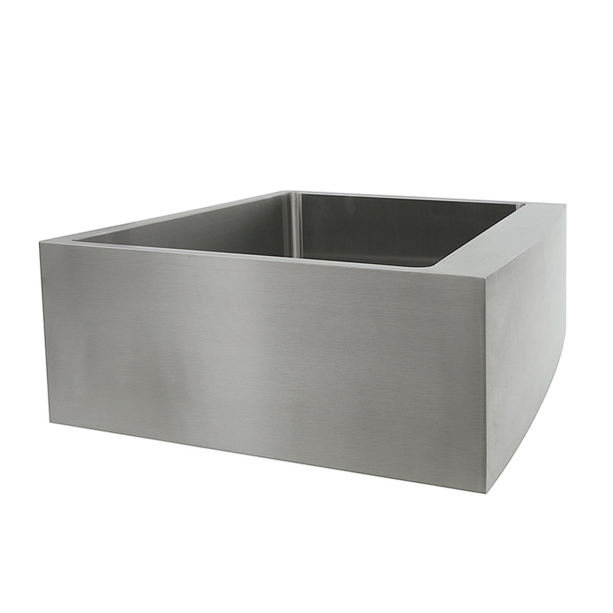 Nantucket Sinks Pro Series 30" Rectangle Undermount Brushed Satin Silver 304 Stainless Steel Single Bowl Farmhouse Apron Kitchen Sink