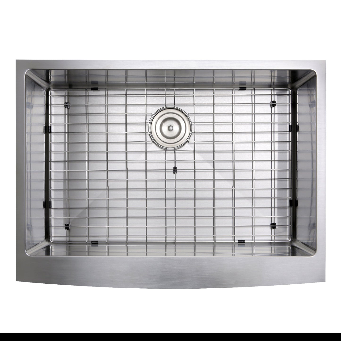 Nantucket Sinks Pro Series 30" Rectangle Undermount Brushed Satin Silver 304 Stainless Steel Single Bowl Farmhouse Apron Kitchen Sink