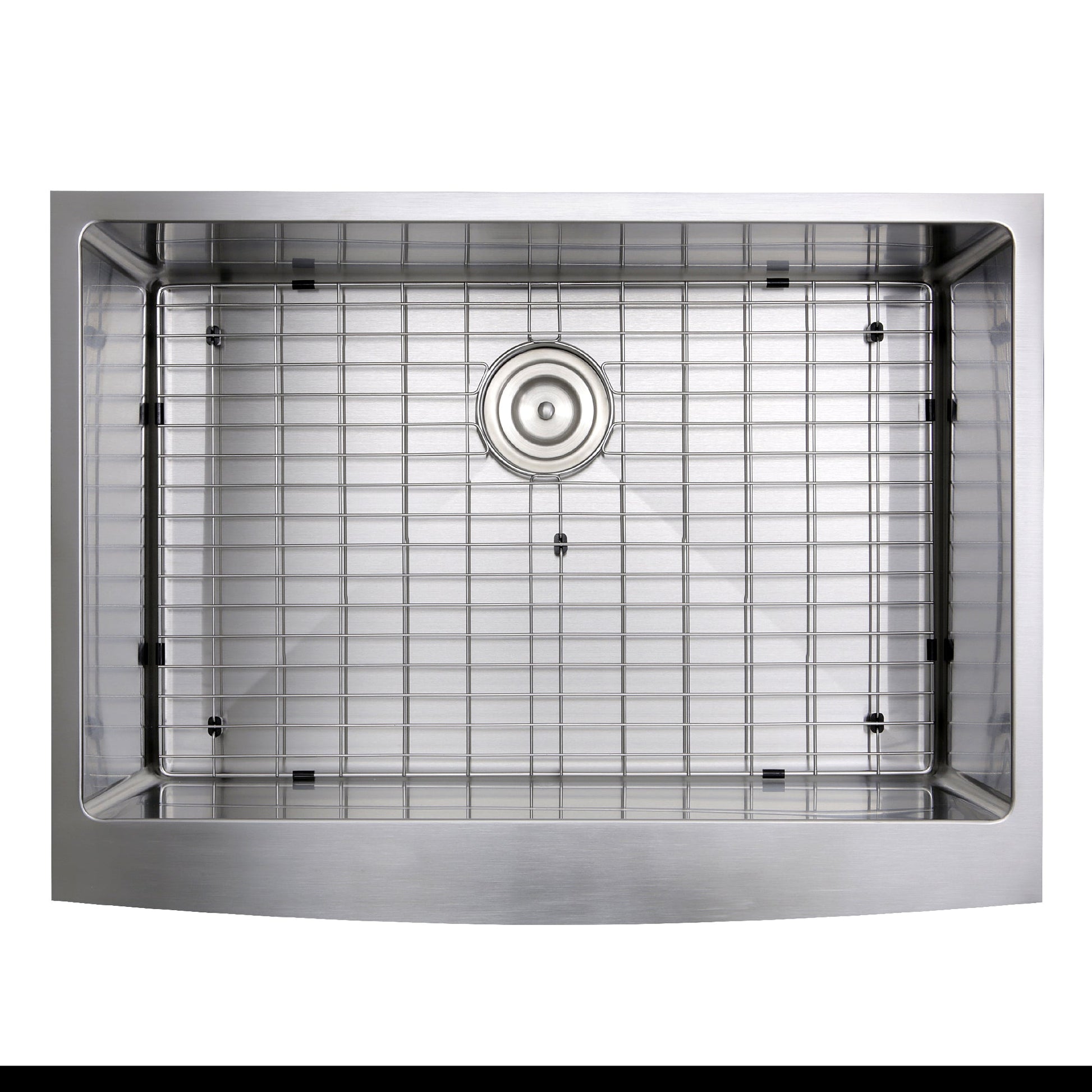 Nantucket Sinks Pro Series 30" Rectangle Undermount Brushed Satin Silver 304 Stainless Steel Single Bowl Farmhouse Apron Kitchen Sink