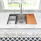 Nantucket Sinks Pro Series 30" Rectangle Undermount Brushed Satin Silver 304 Stainless Steel Single Bowl Kitchen Sink