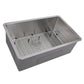 Nantucket Sinks Pro Series 30" Rectangle Undermount Brushed Satin Silver 304 Stainless Steel Single Bowl Small Radius Corners Kitchen Sink