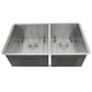 Nantucket Sinks Pro Series 32" Rectangle Undermount Brushed Satin Silver 304 Stainless Steel 55/45 Offset Double Bowl Zero Radius Kitchen Sink