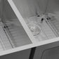 Nantucket Sinks Pro Series 32" Rectangle Undermount Brushed Satin Silver 304 Stainless Steel 55/45 Offset Double Bowl Zero Radius Kitchen Sink