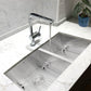 Nantucket Sinks Pro Series 32" Rectangle Undermount Brushed Satin Silver 304 Stainless Steel 55/45 Offset Double Bowl Zero Radius Kitchen Sink