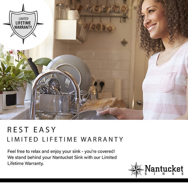 Nantucket Sinks Pro Series 32" Rectangle Undermount Brushed Satin Silver 304 Stainless Steel Double Equal Prep Station Small Radius Kitchen Sink With Accessories