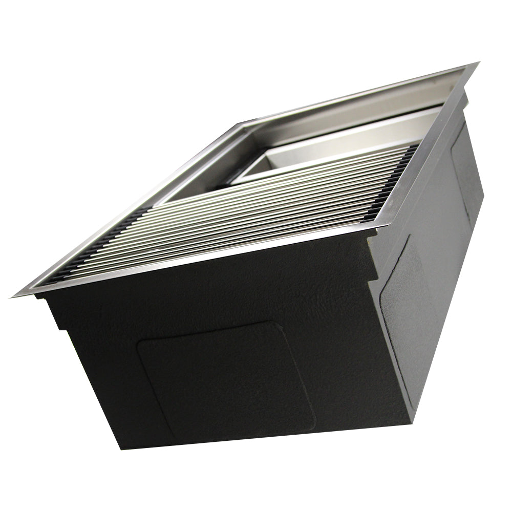 Nantucket Sinks Pro Series 32" Rectangle Undermount Brushed Satin Silver 304 Stainless Steel Large Prep Station Single Bowl Kitchen Sink With Included Rolling Mat, Grid, Colander, and Drain