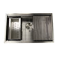 Nantucket Sinks Pro Series 32" Rectangle Undermount Brushed Satin Silver 304 Stainless Steel Large Prep Station Single Bowl Kitchen Sink With Included Rolling Mat, Grid, Colander, and Drain